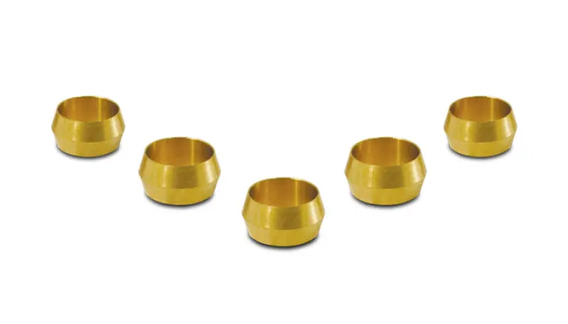 Vibrant Brass Olive Inserts 3/8In - Pack Of 5 2
