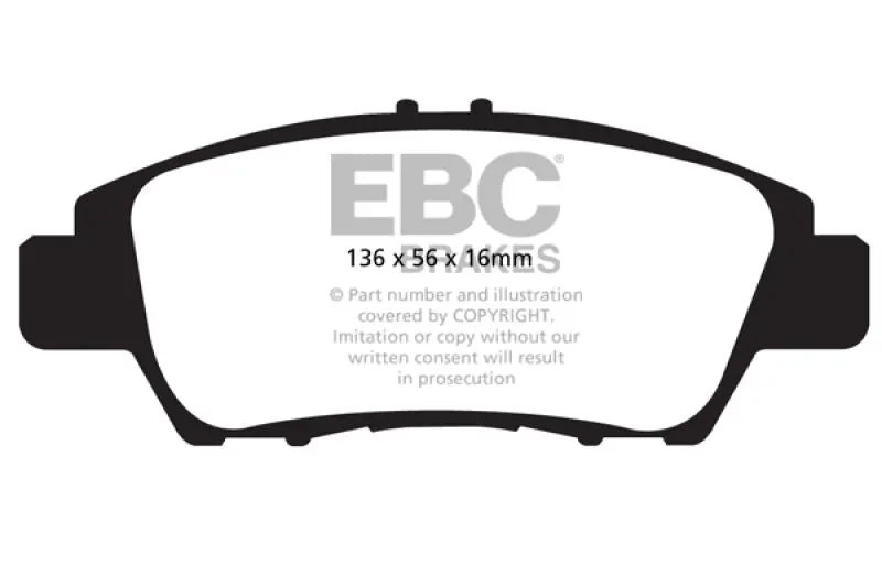Ebc 10+ Honda Cr-Z 1.5 Hybrid Greenstuff Front Brake Pads 2