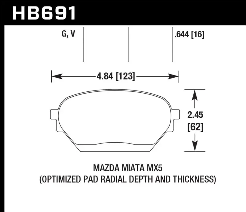 Hawk 06-14 Mazda Mx-5 Dtc-60 Race Front Brake Pads 1