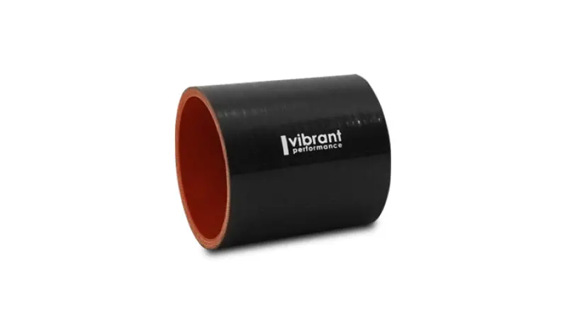 Vibrant 2-1/8In I.D. X 3In Long Gloss Black 4 Ply Aramid Reinforced Silicone Hose Coupling 1