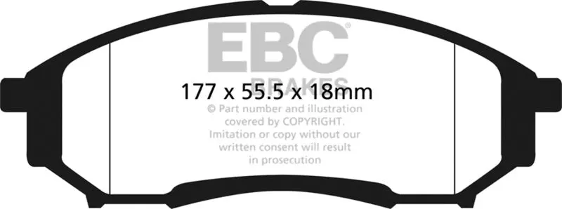 Ebc 05-07 Ford F250 (Inc Super Duty) 5.4 (2Wd) Extra Duty Rear Brake Pads 1