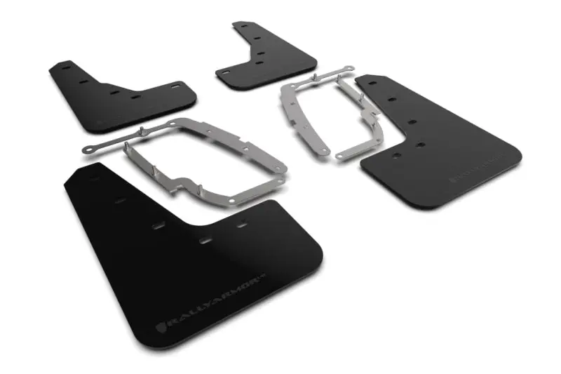 Rally Armor 17-23 Tesla Model 3 Black Ur Mud Flap - Metallic Black Logo 1