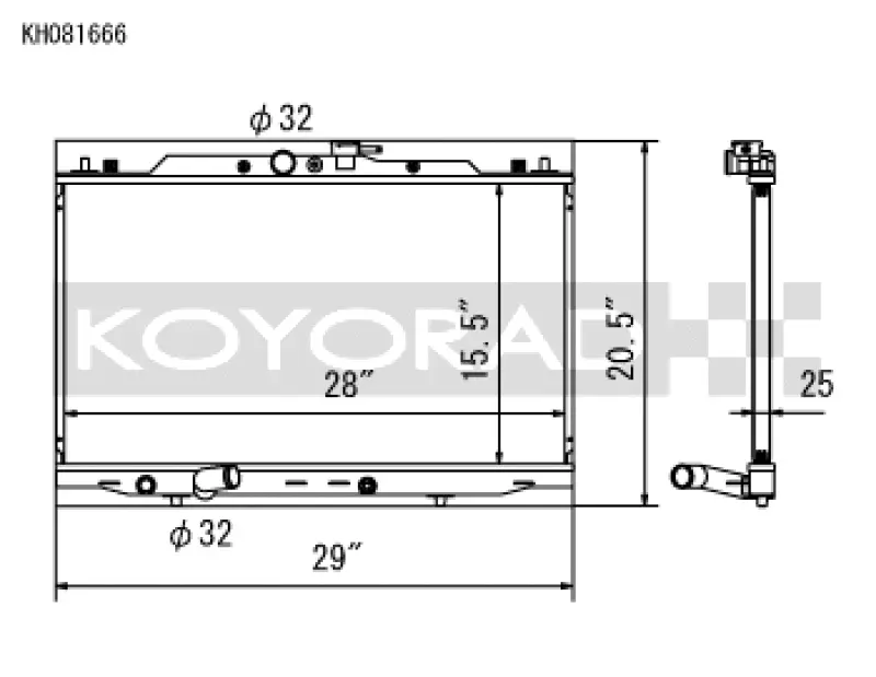 Koyo 04-08 Acura Tsx 2.4L (Mt) Racing Radiator - 25Mm Core 1