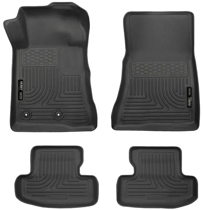 Husky Liners 15-22 Ford Mustang Weatherbeater Black Front & Second Seat Floor Liner 1