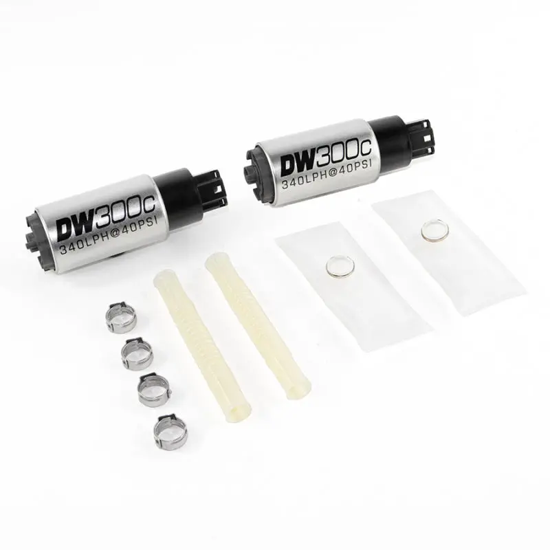 Deatschwerks 340Lph Dw300c Compact Fuel Pump W/ Install Kit 03-04 Ford Mustang Cobra (2 Pumps) 1