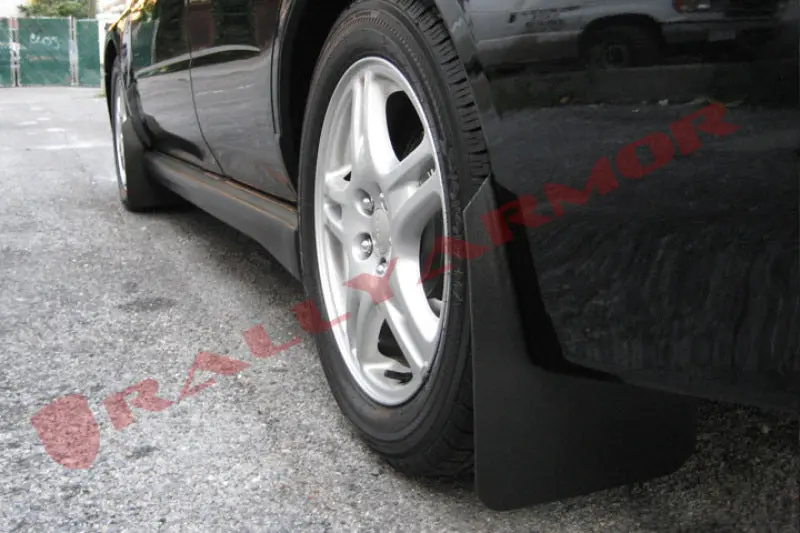 Rally Armor 02-07 Subaru Wrx/Sti/Rs/2.5I (Wagons Req. Mod.) Basic Black Mud Flap W/Black Logo 1