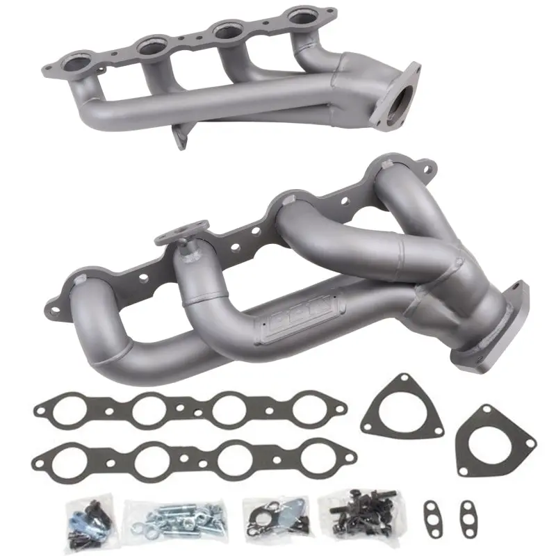 Bbk 99-04 Gm Truck Suv 4.8 5.3 Shorty Tuned Length Exhaust Headers - 1-3/4 Titanium Ceramic 1