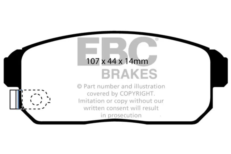Ebc 02-03 Infiniti G20 2.0 Yellowstuff Rear Brake Pads 1