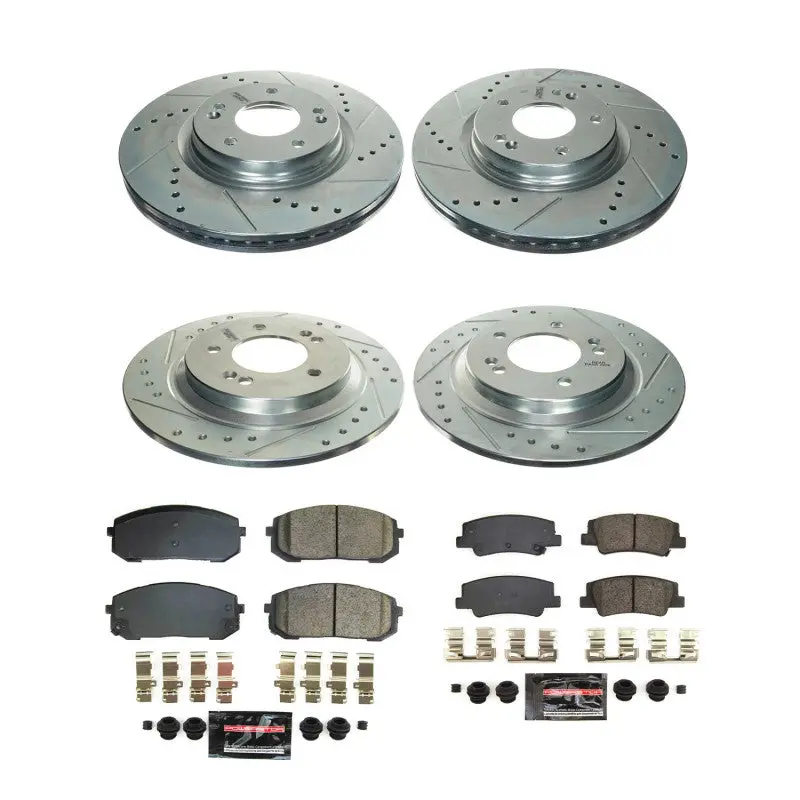 Power Stop 20-22 Hyundai Sonata Front & Rear Z23 Evolution Brake Kit 1