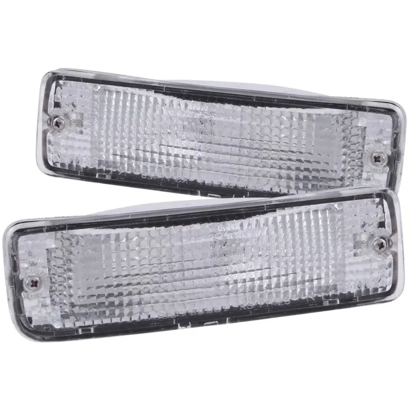 Anzo 1989-1995 Toyota Pickup Euro Parking Lights Chrome W/ Amber Reflector 1