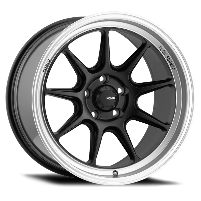 Konig Countergram 15X9 4X100 Et35 Matte Black / Matte Machined Lip 1