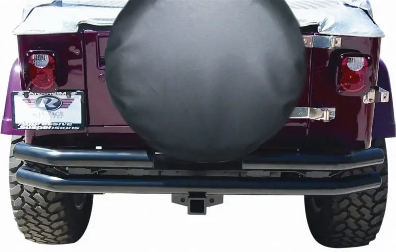 Rampage 1976-1983 Jeep Cj5 Double Tube Rear Bumper - Black 1