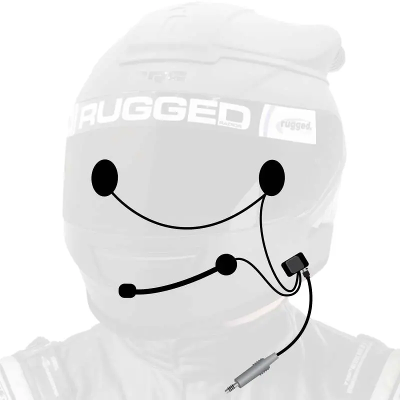 Rugged Radios Wired Offroad And Stx Stereo - Helmet Kit W/Alpha Audio Speakers And Mic 1
