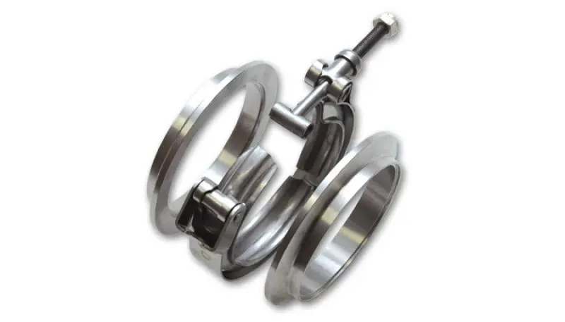 Vibrant Al V-B Flange Assembly 2.5In Od Tubing Incl 2 Al V-B Flanges 1 Ss V-B Clamp 1 Viton O-Ring 1