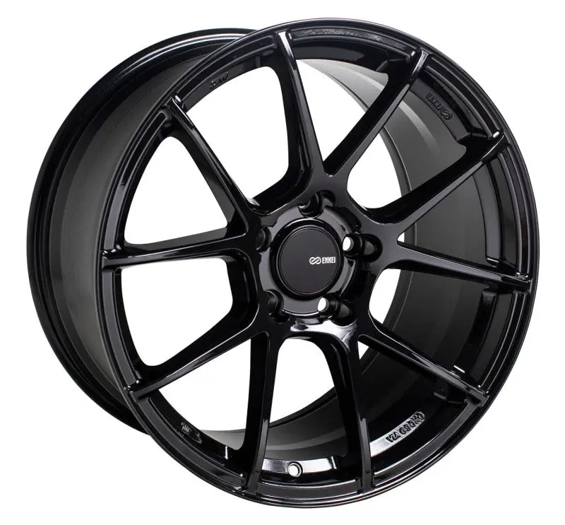 Enkei Ts-V 18X8.5 40Mm Offset 5X108 72.6Mm Bore Gloss Black Wheel 1