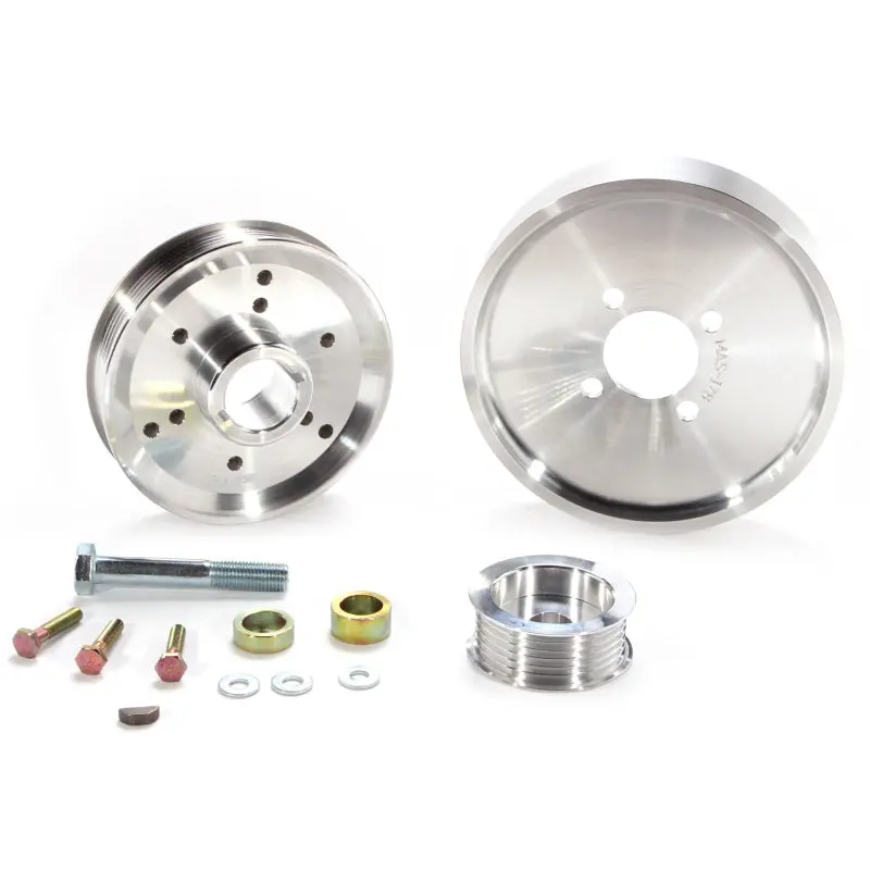 Bbk 02-04 Mustang 4.6 Gt Underdrive Pulley Kit - Lightweight Cnc Billet Aluminum (3Pc) 1