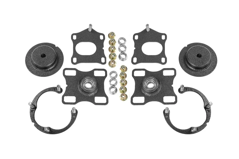 Bmr 11- 14 Ford Mustang / Shelby Gt500 Caster Camber Plates - Black Hammertone 1