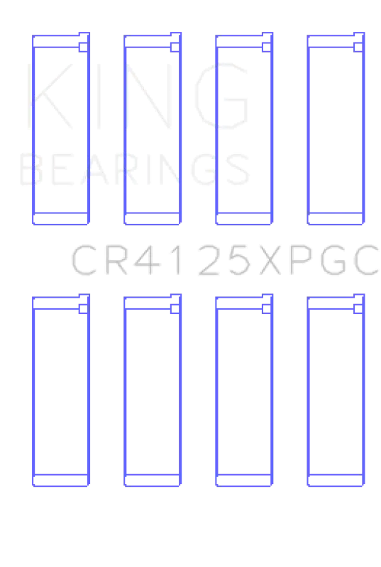 King Subaru Ej20/Ej22/Ej25 (Suites 52Mm Journal Size) Tri-Metal Coated Rod Bearing Set - Size Std 1