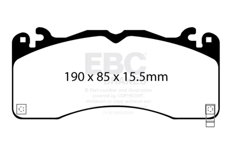 Ebc 2015+ Ford Mustang (6Th Gen) 2.3L Turbo (Gt Package) Bluestuff Front Brake Pads 1