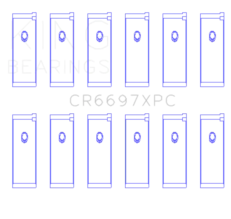 King Engine Bearings Nissan Rb25det/Rb26dett 24V Pmaxkote Performance Rod Bearing Set - Size Std 2