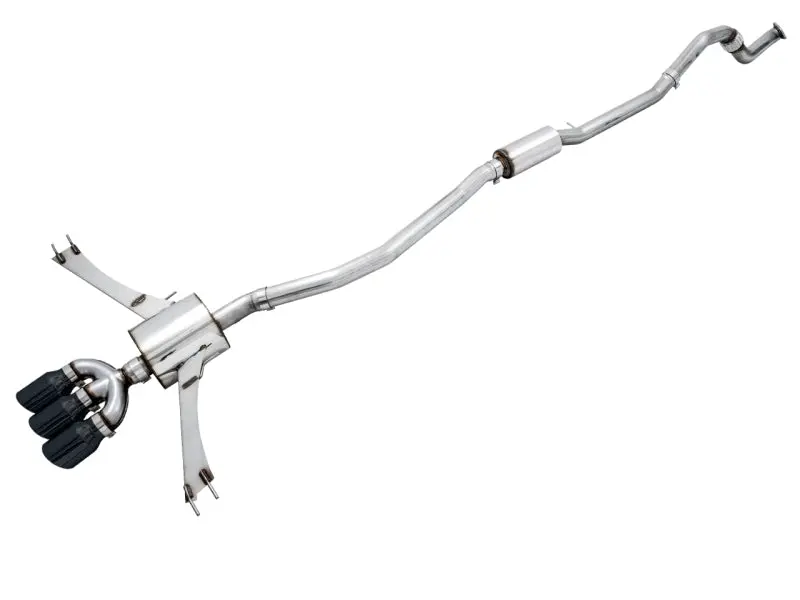 Awe Tuning 2016+ Honda Civic Si Touring Edition Exhaust W/Front Pipe & Triple Diamond Black Tips 1