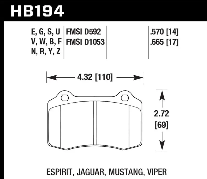 Hawk Hp+ Street Brake Pads 2