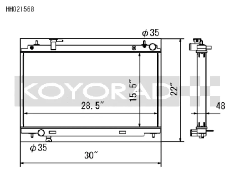 Koyo 03-06 Nissan 350Z 3.5L V6 Radiator 1