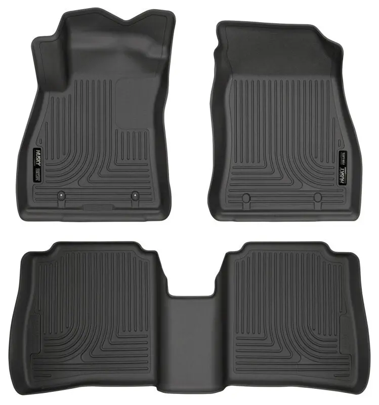 Husky Liners 14-18 Nissan Sentra Weatherbeater Black Front & 2Nd Seat Floor Liners 1