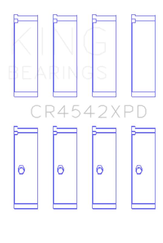 King Honda K-Series (Except A3) 16V 2.0L/2.3L/2.4 Xp Tri-Metal Performance Rod Bearing - Set Of 4 1