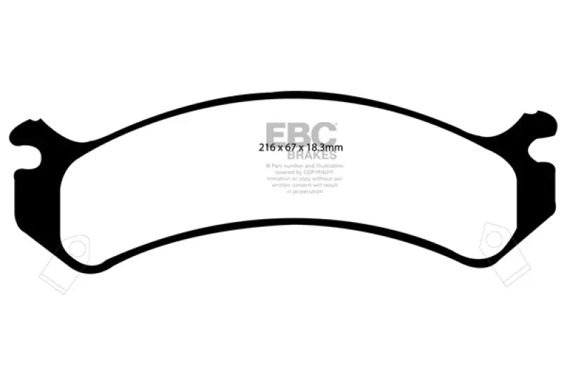 Ebc 02 Chevrolet Avalanche 8.1 (2500) Greenstuff Front Brake Pads 2