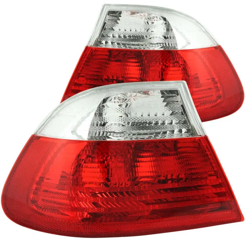 Anzo 2000-2003 Bmw 3 Series E46 Taillights Red/Clear 2