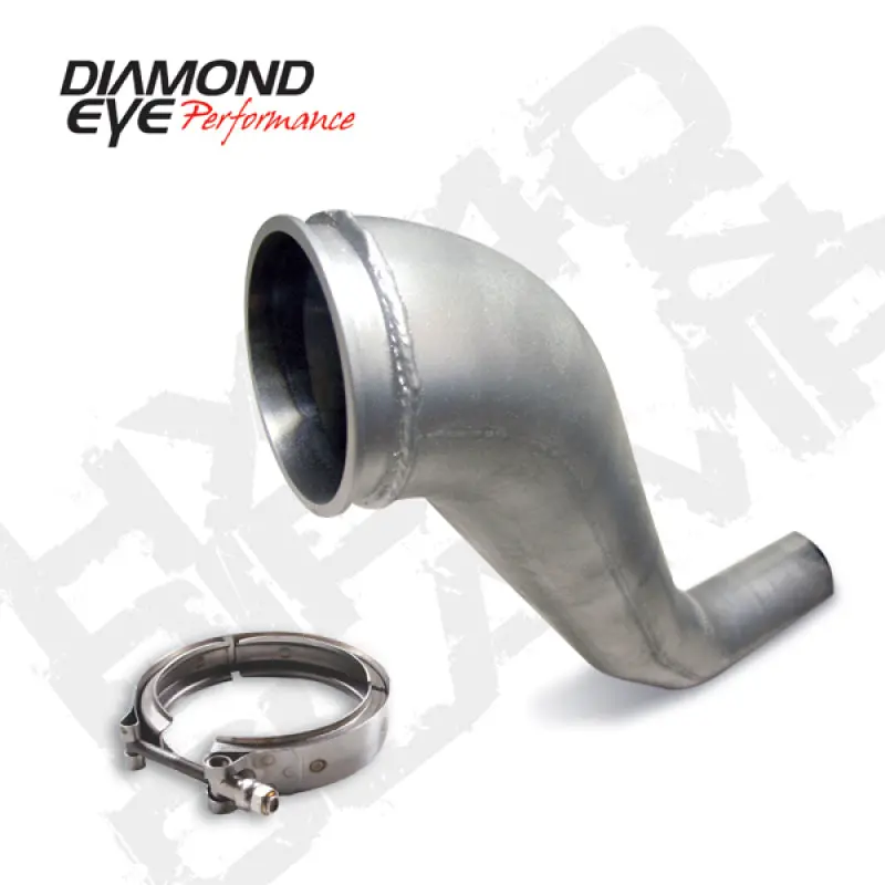 Diamond Eye Kit 4In Downpipe Hx40 Turbo-Direct Flange W/ V-Band Clamp Al Dodge 94-02 1