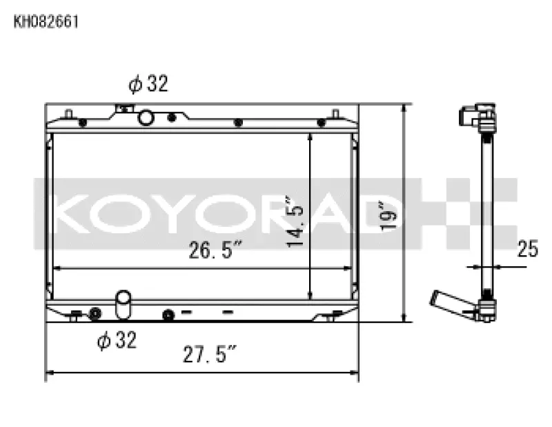 Koyo 12-15 Honda Civic Si 2.4L (Mt) Radiator 1