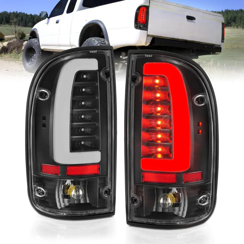 Anzo 95-00 Toyota Tacoma Led Taillights Black Housing Clear Lens (Pair) 1