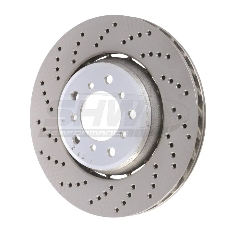 Shw 01-06 Bmw M3 3.2L Left Front Drilled Lightweight Brake Rotor (European Model) (34112282801) 1