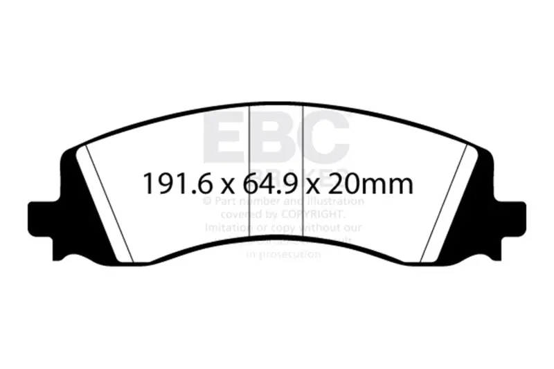 Ebc 2020+ Ram 2500 Hd 6.4L Greenstuff Rear Brake Pads 2