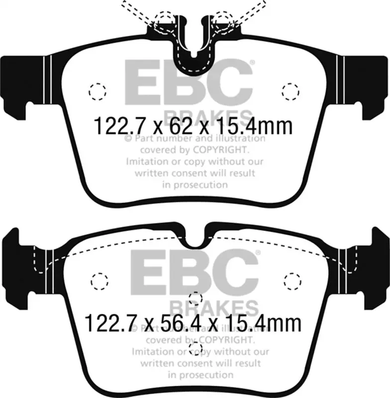 Ebc 15+ Mercedes-Benz C300 (W205) 2.0 Turbo 4-Matic Yellowstuff Rear Brake Pads 1