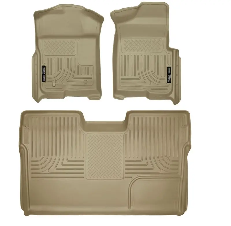 Husky Liners 09-12 Ford F-150 Super Crew Cab Weatherbeater Combo Tan Floor Liners 1