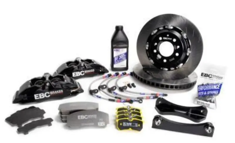 Ebc Racing 93-02 Toyota Supra 3.0Tt Black Apollo-4 Calipers 330Mm Rotors Front Big Brake Kit 1