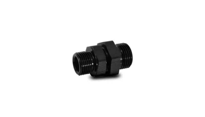 Vibrant -10An To -10An Male To Male Union Adapter - Anodized Black 1