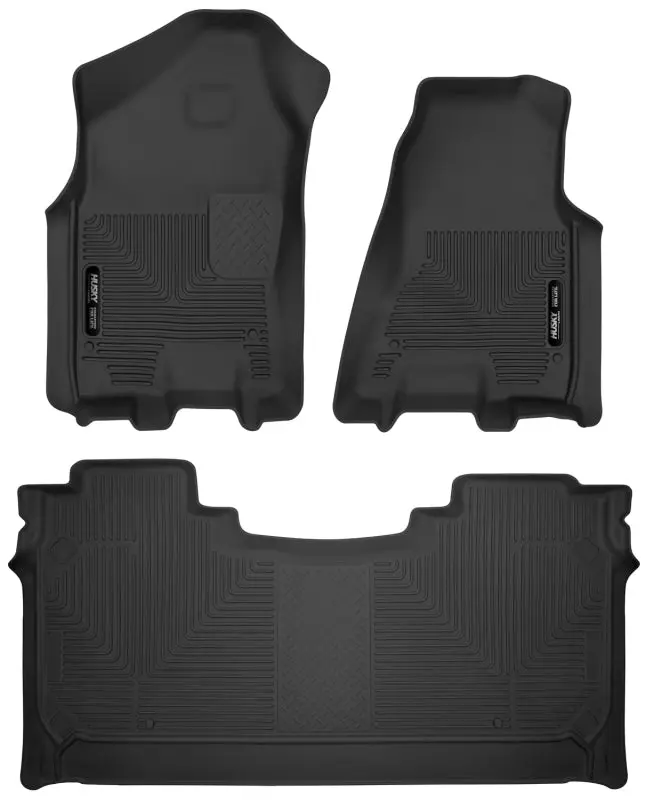 Husky Liners 19-22 Dodge Ram 1500 Crew Cab X-Act Contour Front & Second Seat Floor Liners - Black 1