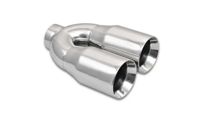Vibrant 2.5In Id Dual 3.5In Od Round Ss Tips (Double Wall, Straight Cut) 1