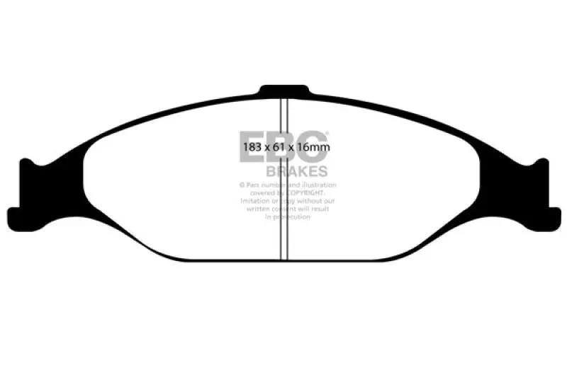 Ebc 99-04 Ford Mustang 3.8 Yellowstuff Front Brake Pads 1