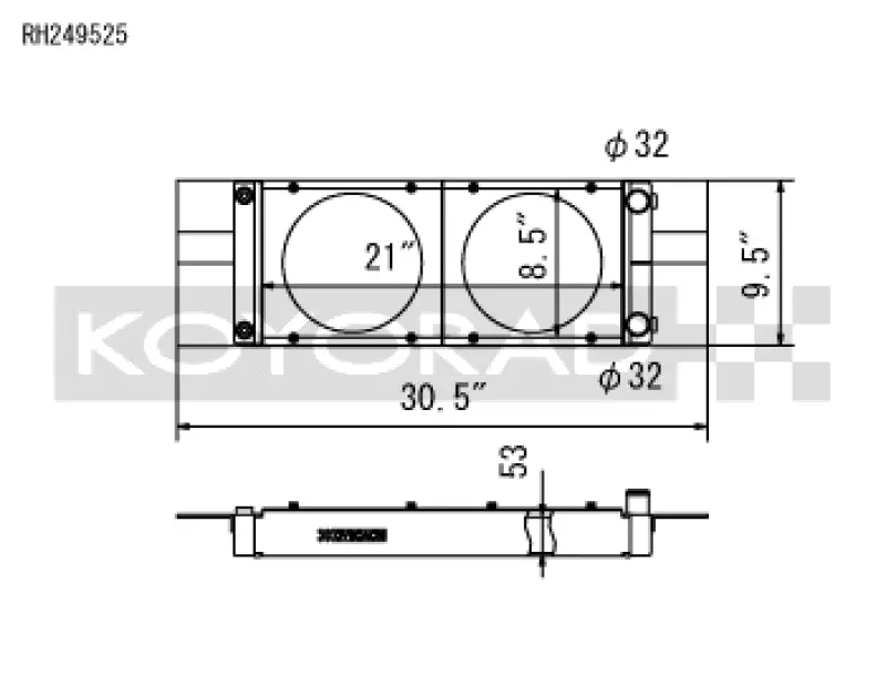 Koyo Honda Universal Pocket Radiator 1