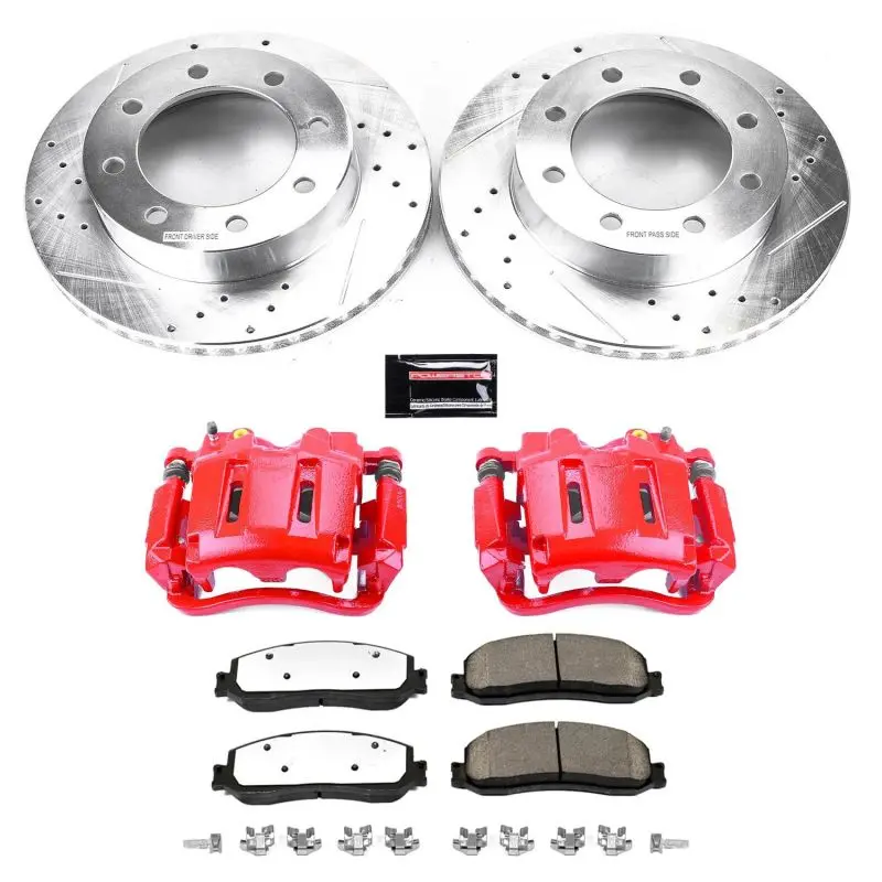 Power Stop 2012 Ford F-350 Super Duty Front Z36 Truck & Tow Brake Kit W/Calipers 1