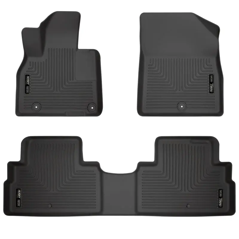 Husky Liners 2020 Kia Telluride Weatherbeater Black Front & 2Nd Seat Floor Liners 1