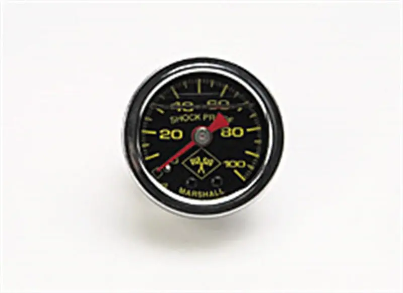 Russell Performance 100 Psi Fuel Pressure Gauge Black Face Chrome Case (Liquid-Filled) 1
