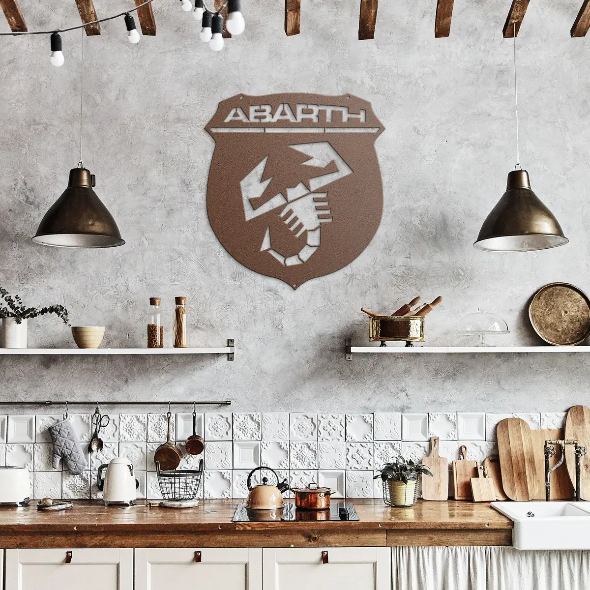 Abarth Brand Metal Wall Sign – Die-Cut Aluminum Display - Image 4