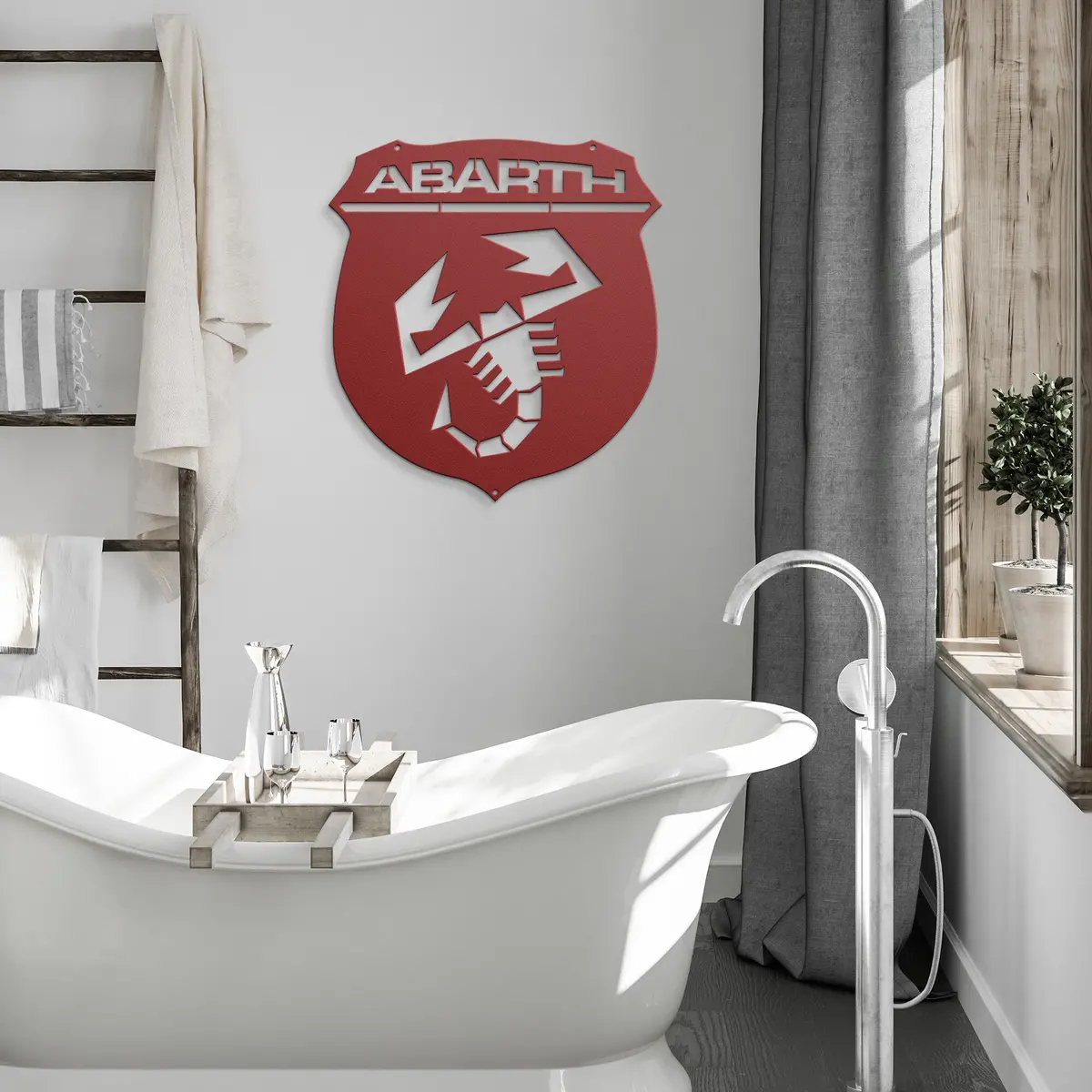 Abarth Metal Wall Art Sign 8