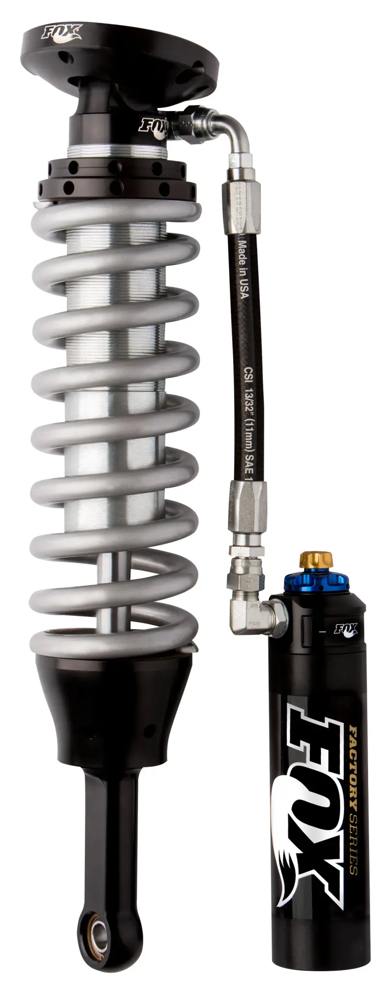 Fox 05+ Tacoma W/Uca 2.5 Factory Series 4.94In. Remote Res. Coilover Shock W/Dsc Adj. - Black/Zinc 1